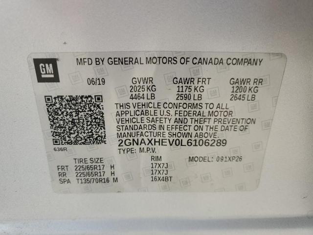2020 CHEVROLET EQUINOX LS - 2GNAXHEV0L6106289