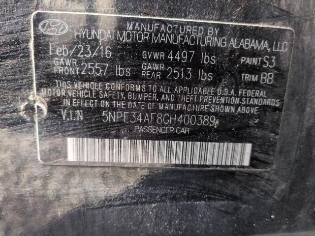 2016 HYUNDAI SONATA SPO - 5NPE34AF8GH400389
