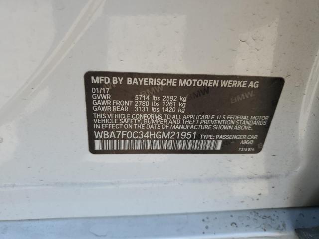 2017 BMW 750 I WBA7F0C34HGM21951