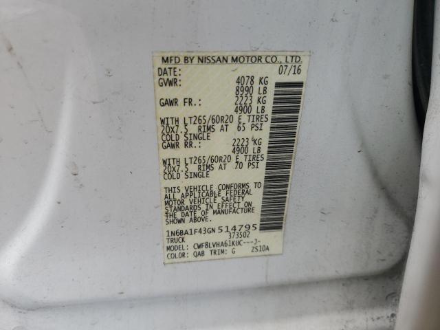 2016 NISSAN TITAN XD S - 1N6BA1F43GN514795