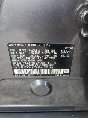 2020 HONDA HR-V LX 3CZRU5H36LM706960