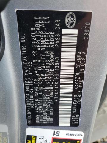 2023 TOYOTA CAMRY LE 4T1C11AK1PU113843
