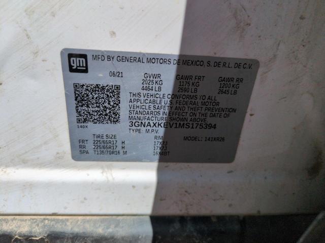 2021 CHEVROLET EQUINOX LT - 3GNAXKEV1MS175394