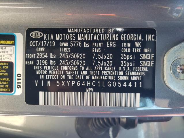 2020 KIA TELLURIDE 5XYP64HC1LG054411