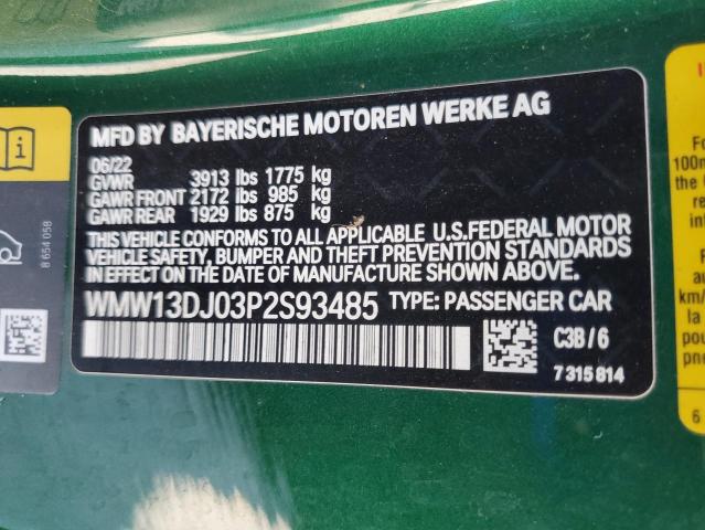 2023 MINI COOPER SE WMW13DJ03P2S93485