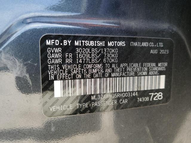 2024 MITSUBISHI MIRAGE SE ML32AWHJ5RH003144