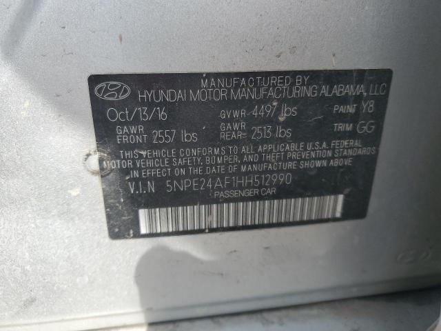 2017 HYUNDAI SONATA SE 5NPE24AF1HH512990