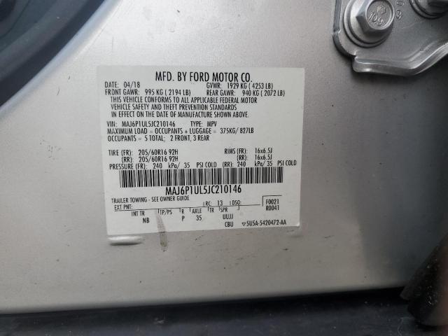 2018 FORD ECOSPORT S MAJ6P1UL5JC210146