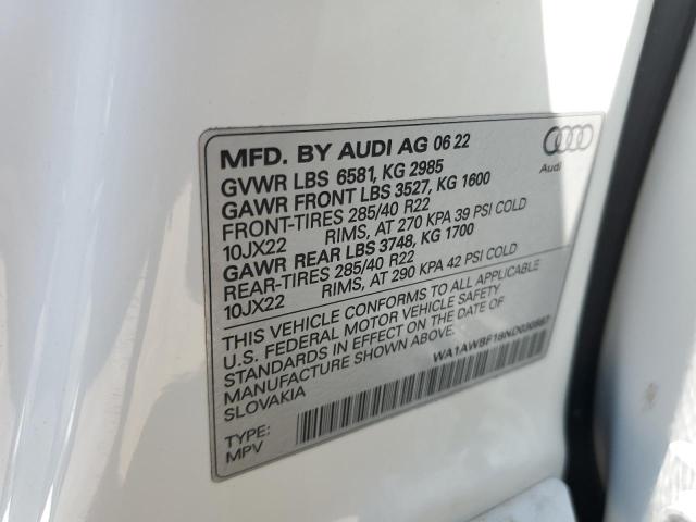 2022 AUDI SQ8 PREMIU WA1AWBF18ND030887