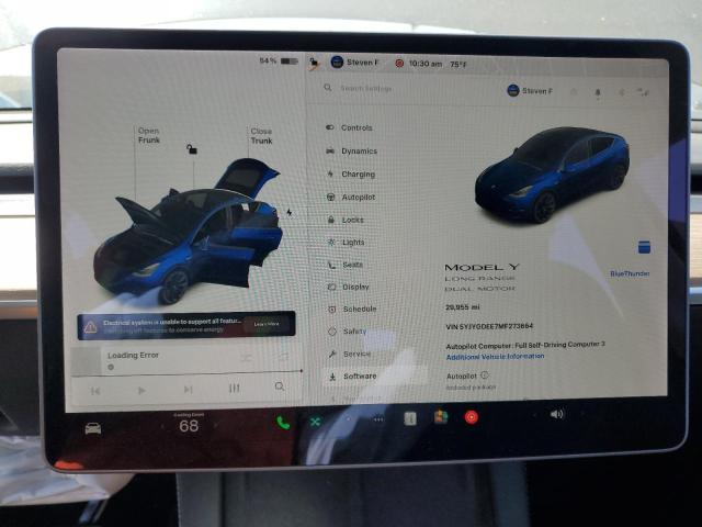 2021 TESLA MODEL Y 5YJYGDEE7MF273664