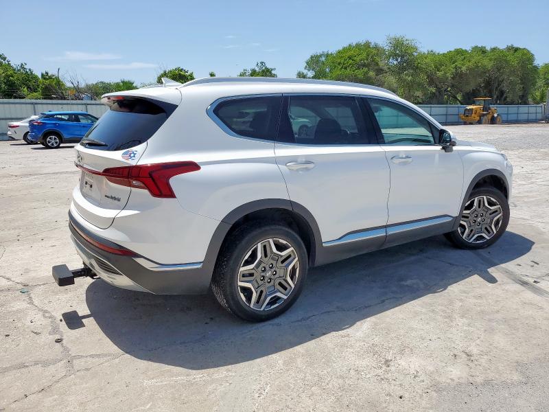 HYUNDAI SANTA FE L 2022 white  hybrid engine KM8S5DA16NU052530 photo #4