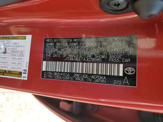 2010 TOYOTA COROLLA BA - JTDBU4EE1AJ078985