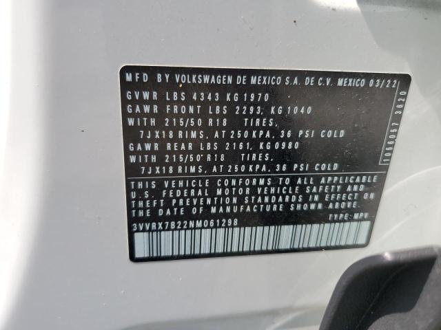 2022 VOLKSWAGEN TAOS SE 3VVRX7B22NM061298