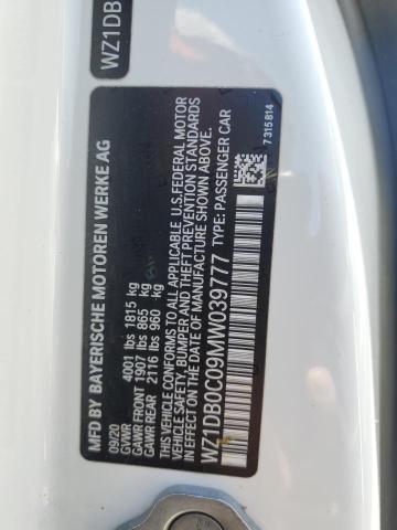 2021 TOYOTA SUPRA BASE WZ1DB0C09MW039777