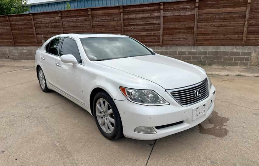 LEXUS LS 460 2009 white sedan 4d gas JTHBL46F595087928 photo #1
