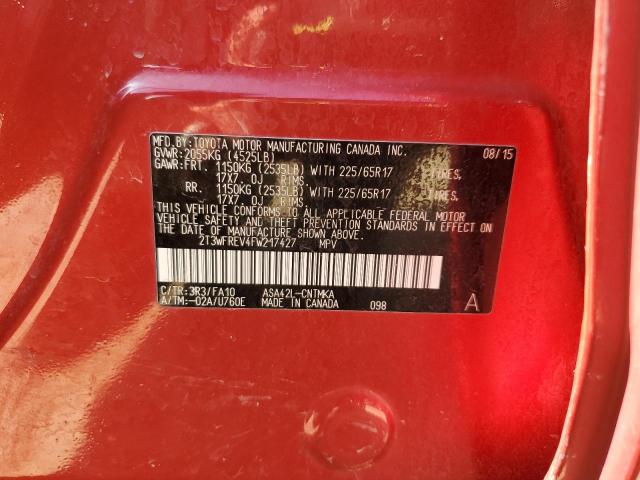 2015 TOYOTA RAV4 XLE - 2T3WFREV4FW217427