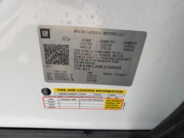 2019 GMC ACADIA SLE 1GKKNKLA9KZ186845