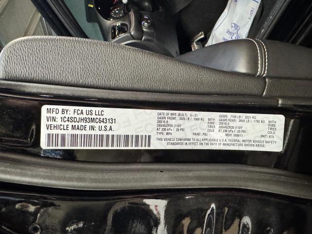 2021 DODGE DURANGO SR 1C4SDJH93MC643131