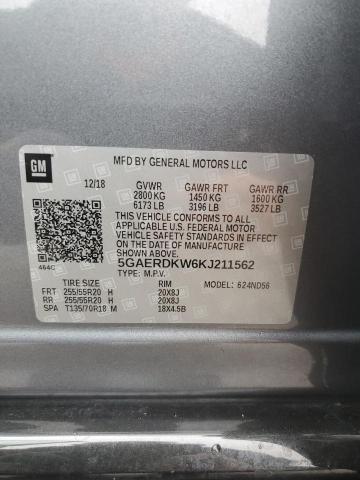 2019 BUICK ENCLAVE AV 5GAERDKW6KJ211562