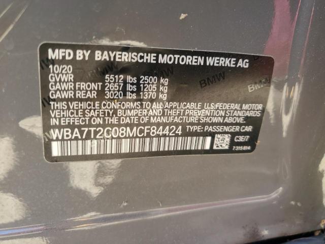 2021 BMW 740 I WBA7T2C08MCF84424