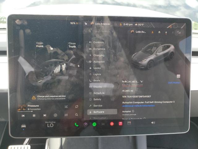 2022 TESLA MODEL Y 7SAYGDEF3NF541087