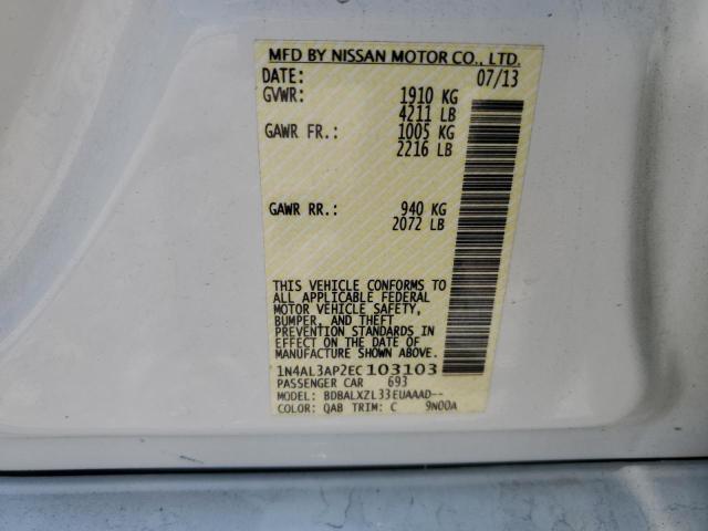 2014 NISSAN ALTIMA 2.5 - 1N4AL3AP2EC103103
