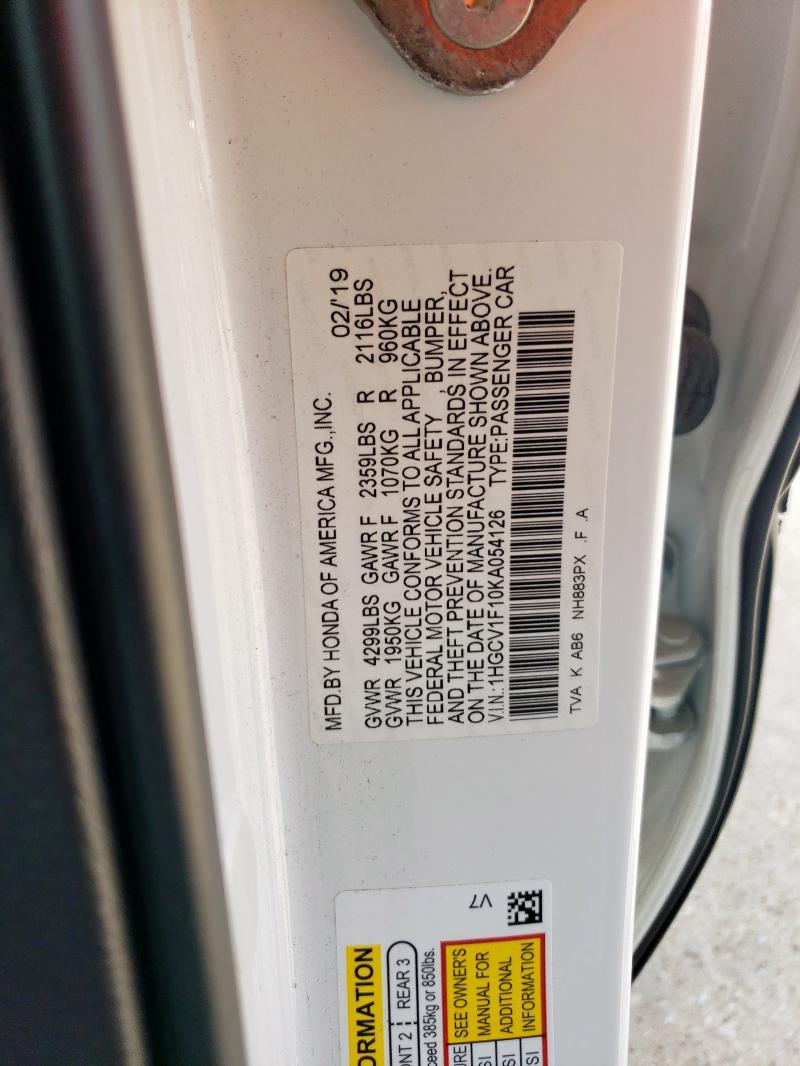2019 HONDA ACCORD LX - 1HGCV1F10KA054126