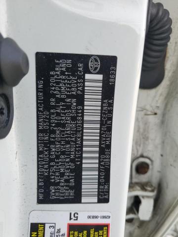 2020 TOYOTA CAMRY LE 4T1C11AK8LU368449