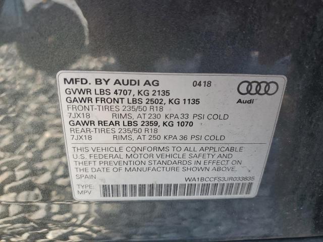 2018 AUDI Q3 PREMIUM - WA1BCCFS3JR033835