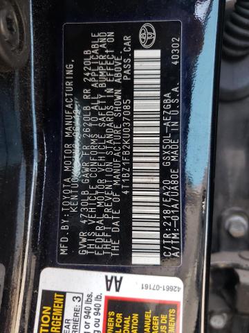 2019 TOYOTA AVALON XLE 4T1BZ1FB2KU037085