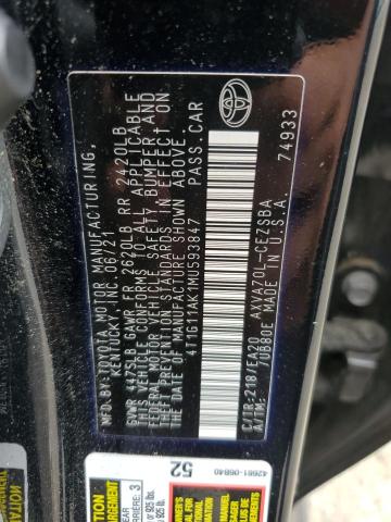 2021 TOYOTA CAMRY SE 4T1G11AK1MU593847