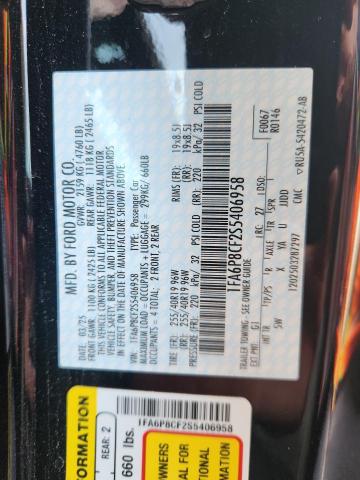 2025 FORD MUSTANG GT 1FA6P8CF2S5406958
