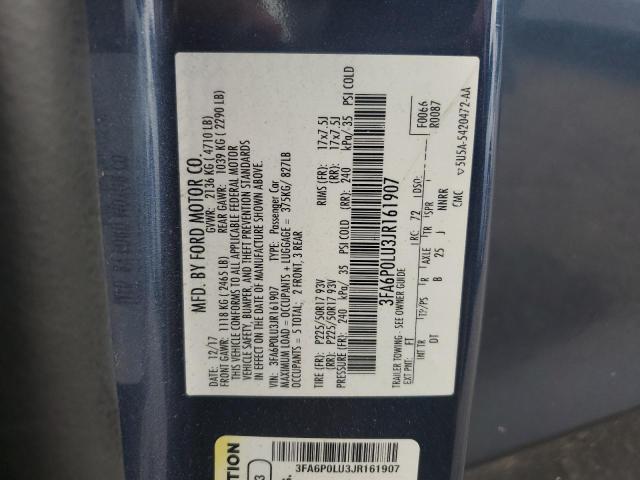 2018 FORD FUSION SE - 3FA6P0LU3JR161907