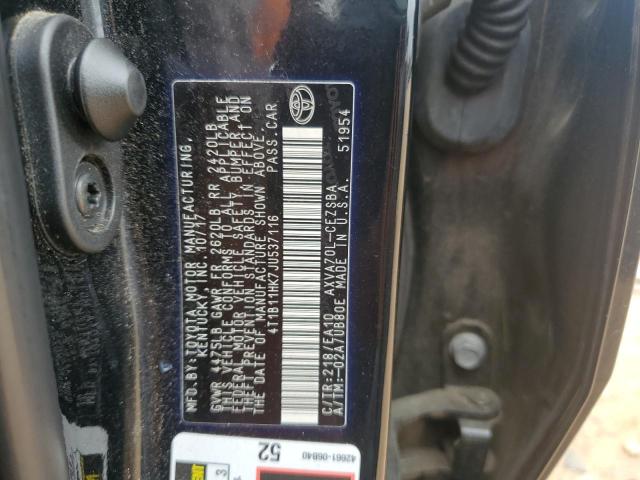 2018 TOYOTA CAMRY L 4T1B11HK7JU537116