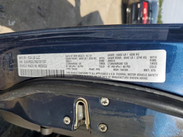 2022 RAM 2500 BIG H 3C6UR5DL7NG131137