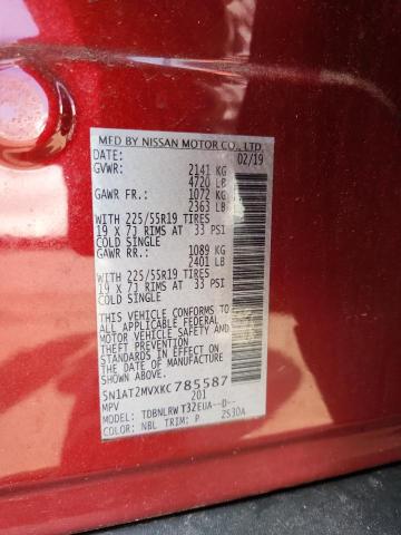 2019 NISSAN ROGUE S 5N1AT2MVXKC785587