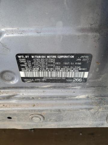 2017 MITSUBISHI OUTLANDER JA4AZ2A30HZ031765