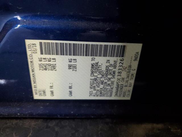 2018 NISSAN MAXIMA 3.5 1N4AA6AP5JC383326