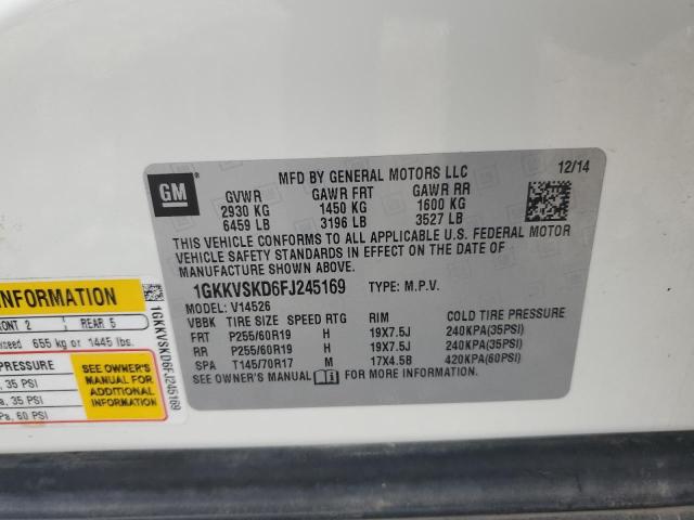 2015 GMC ACADIA SLT 1GKKVSKD6FJ245169