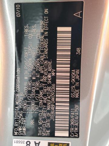2010 TOYOTA FJ CRUISER - JTEBU4BF0AK093366