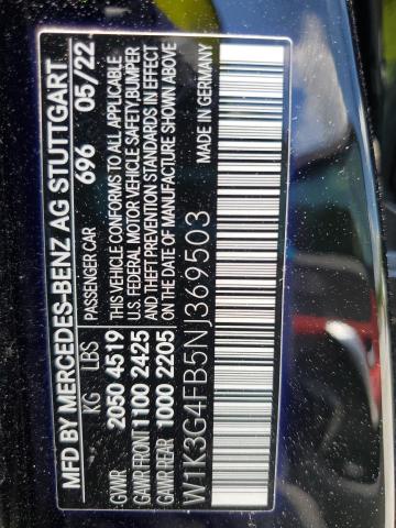 2022 MERCEDES-BENZ A 220 4MAT W1K3G4FB5NJ369503