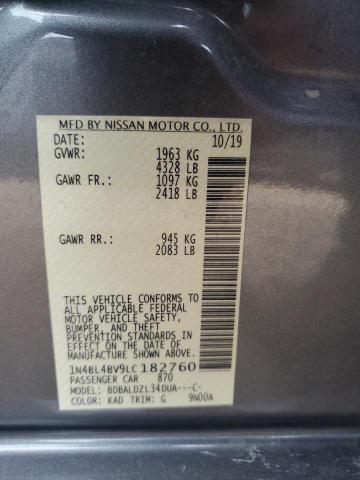 2020 NISSAN ALTIMA S 1N4BL4BV9LC182760
