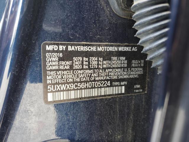 2017 BMW X3 XDRIVE2 5UXWX9C56H0T05224