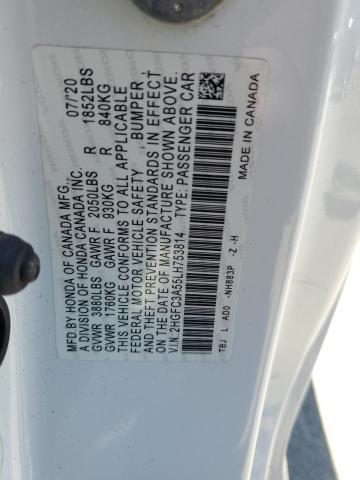 2020 HONDA CIVIC SI 2HGFC3A55LH753814