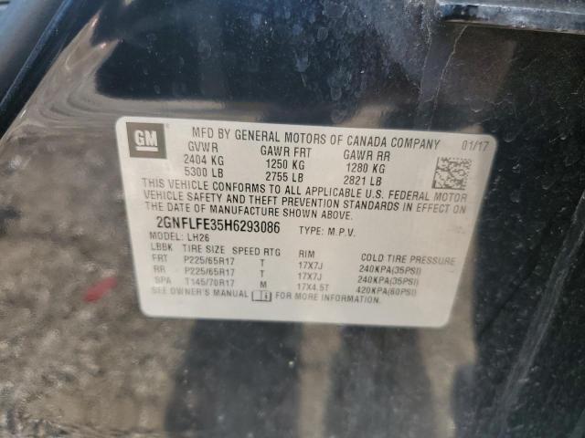 2017 CHEVROLET EQUINOX LT - 2GNFLFE35H6293086