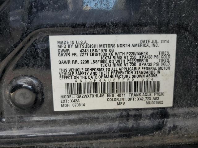 2015 MITSUBISHI OUTLANDER 4A4AP4AU8FE001524