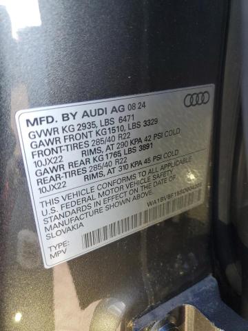 2025 AUDI Q8 PREMIUM WA1BVBF15SD004203