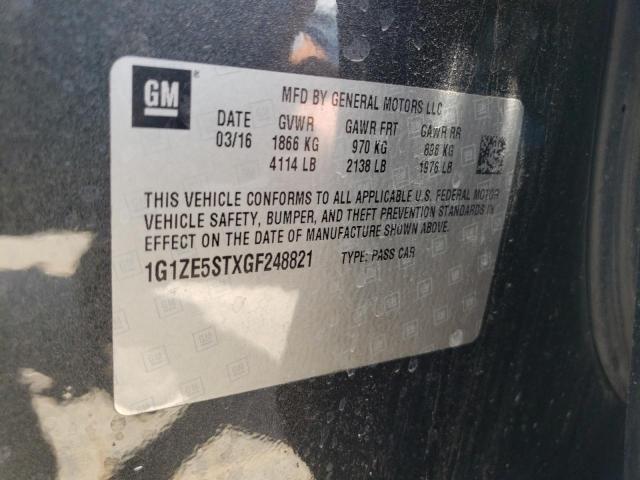 2016 CHEVROLET MALIBU LT - 1G1ZE5STXGF248821