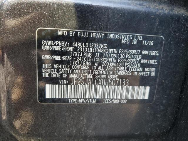 2017 SUBARU FORESTER 2 - JF2SJALCXHH507133