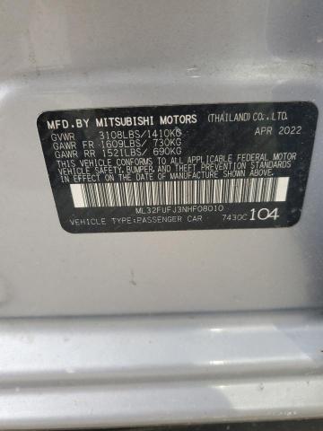 2022 MITSUBISHI MIRAGE G4 ML32FUFJ3NHF08010